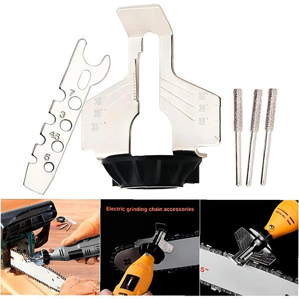 Chainsaw Sharpener Built-In Angle Guide Universal Fit