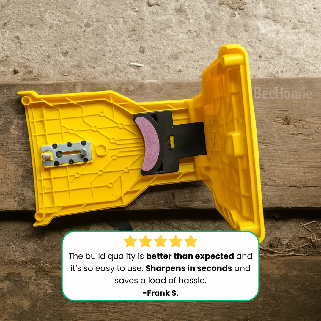 Chainsaw Sharpener Portable Clamp-Style Replaceable Stone