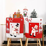 Chair Cover Santa Claus Motif Universal Fit Machine-Washable