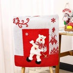 Chair Cover Santa Claus Motif Universal Fit Machine-Washable