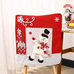 Chair Cover Santa Claus Motif Universal Fit Machine-Washable