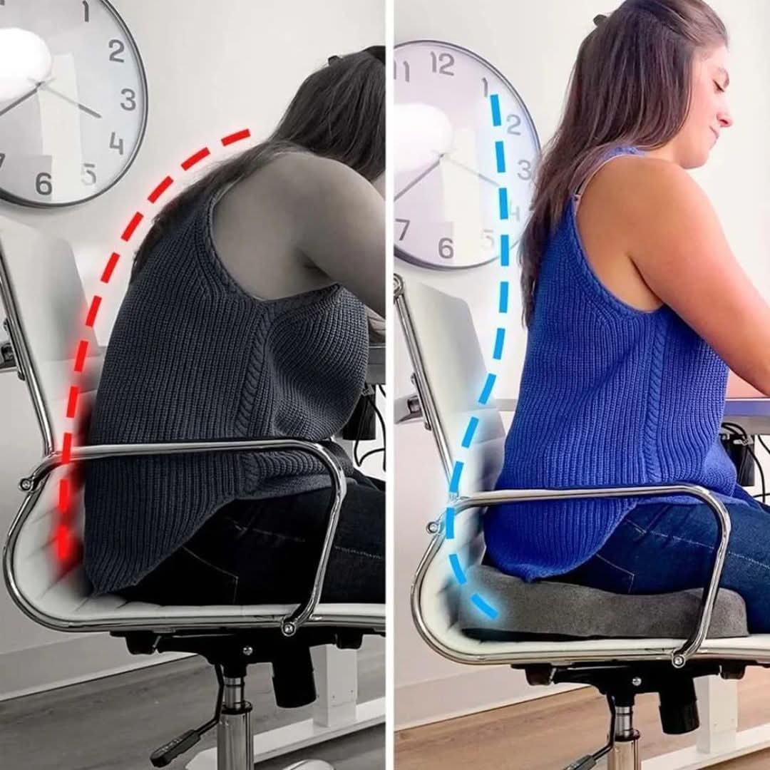 Chair Cushion Memory Foam Non-Slip Base Washable Cover