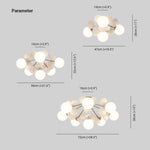 Chandelier Flower Branch Semi-Flush LED