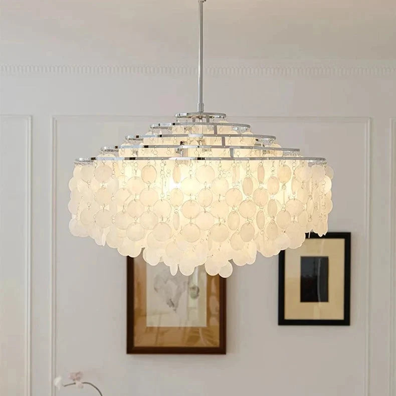 Chandelier Layered Shell Design Adjustable LED Light