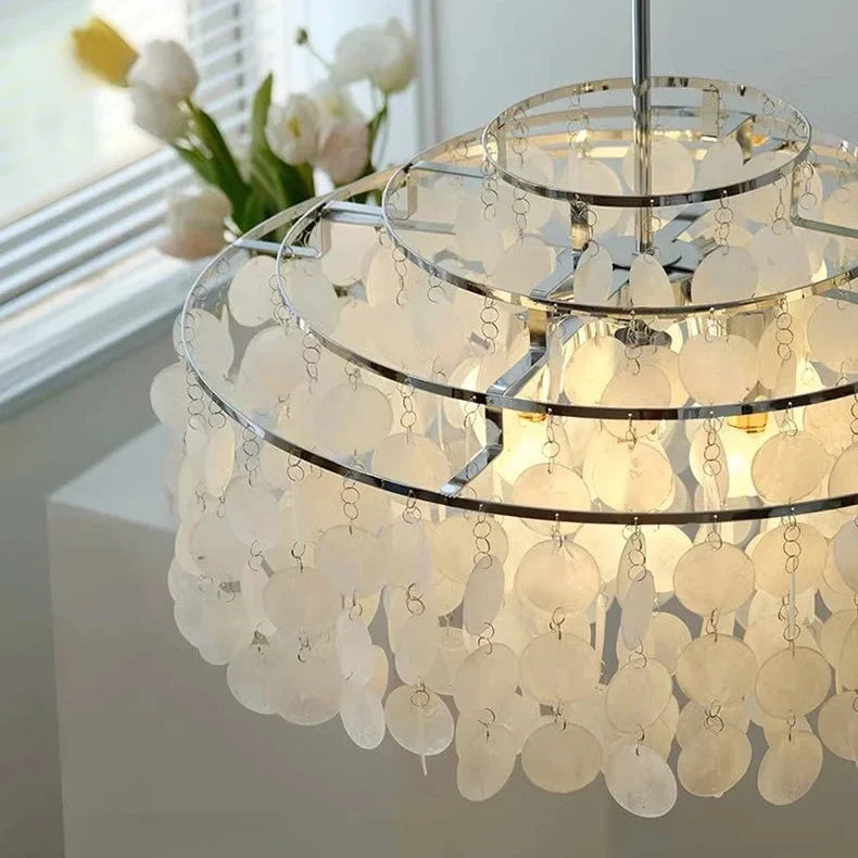 Chandelier Layered Shell Design Adjustable LED Light