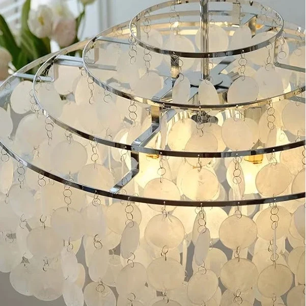Chandelier Layered Shell Design Adjustable LED Light