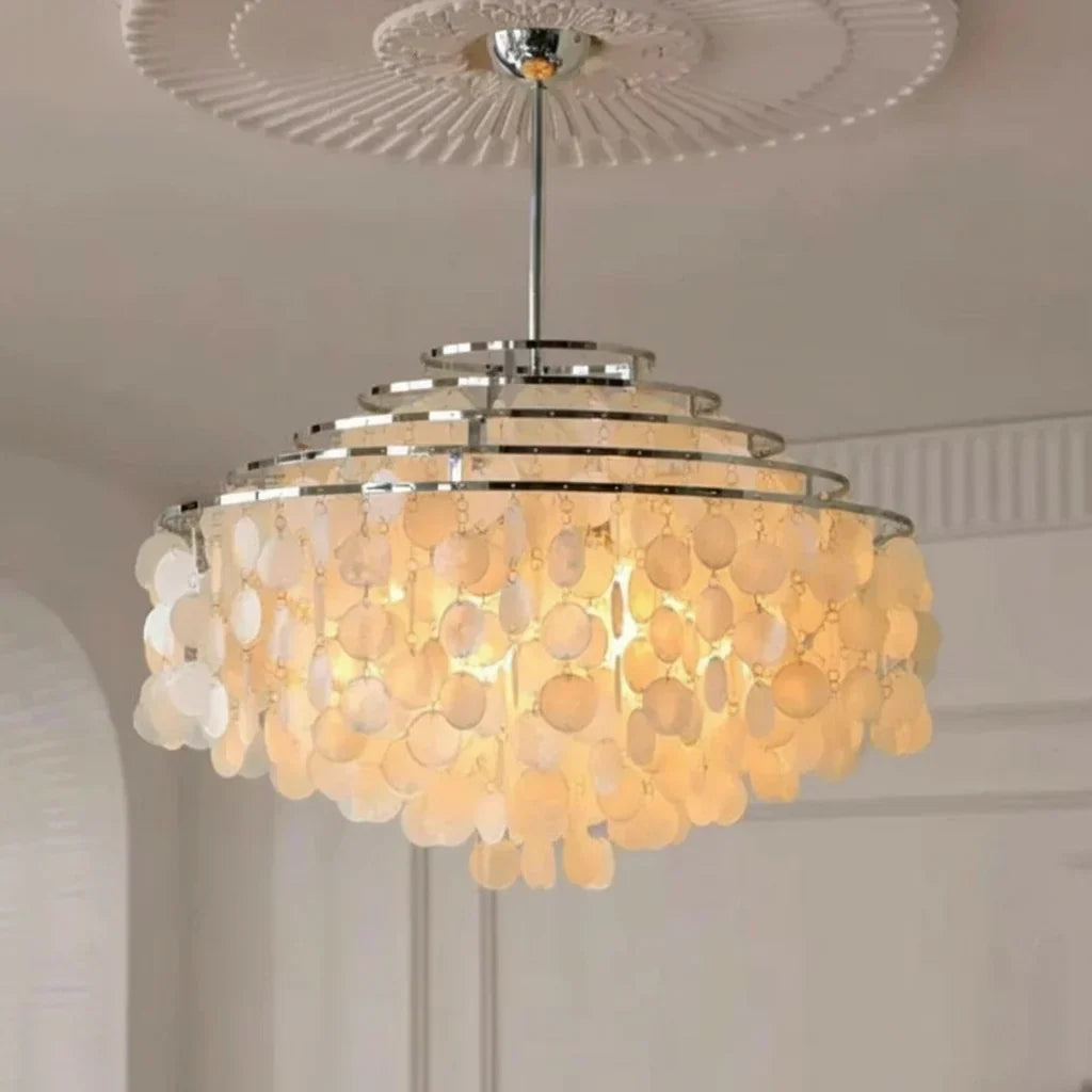 Chandelier Layered Shell Design Adjustable LED Light