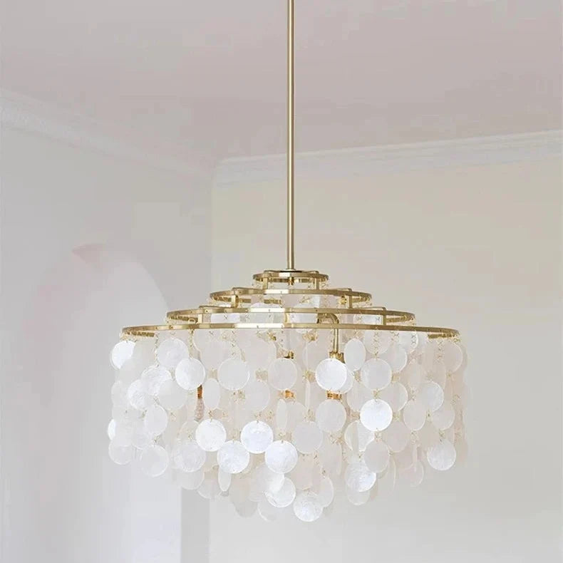 Chandelier Layered Shell Design Adjustable LED Light