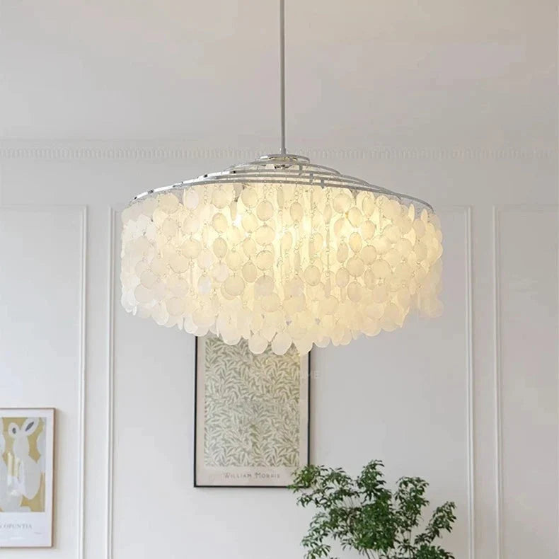 Chandelier Layered Shell Design Adjustable LED Light