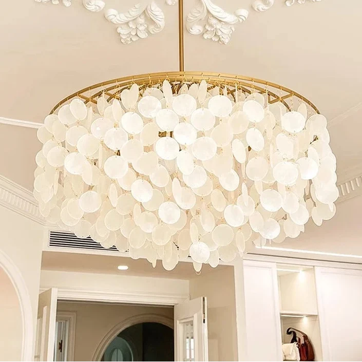 Chandelier Layered Shell Design Adjustable LED Light