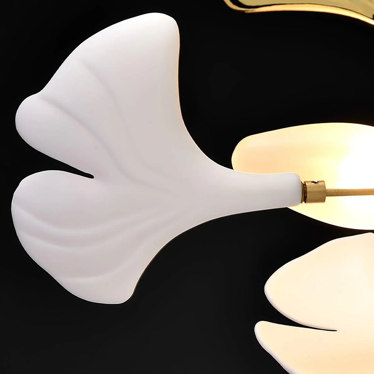Chandelier U-Shaped Design Handmade Ceramic Elements