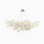 Chandelier U-Shaped Design Handmade Ceramic Elements