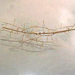 Chandelier U-Shaped Design Handmade Ceramic Elements