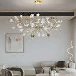 Chandelier U-Shaped Design Handmade Ceramic Elements