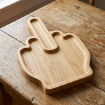 Charcuterie Board Wood Middle Finger Design