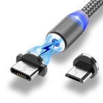 Charging Cable Magnetic Nylon-Braided With LED Indicator