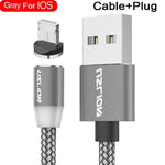 Charging Cable Magnetic Nylon-Braided With LED Indicator