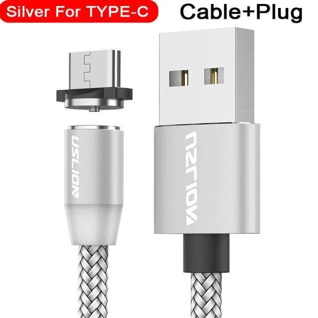 Charging Cable Magnetic Nylon-Braided With LED Indicator