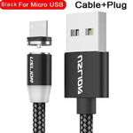Charging Cable Magnetic Nylon-Braided With LED Indicator