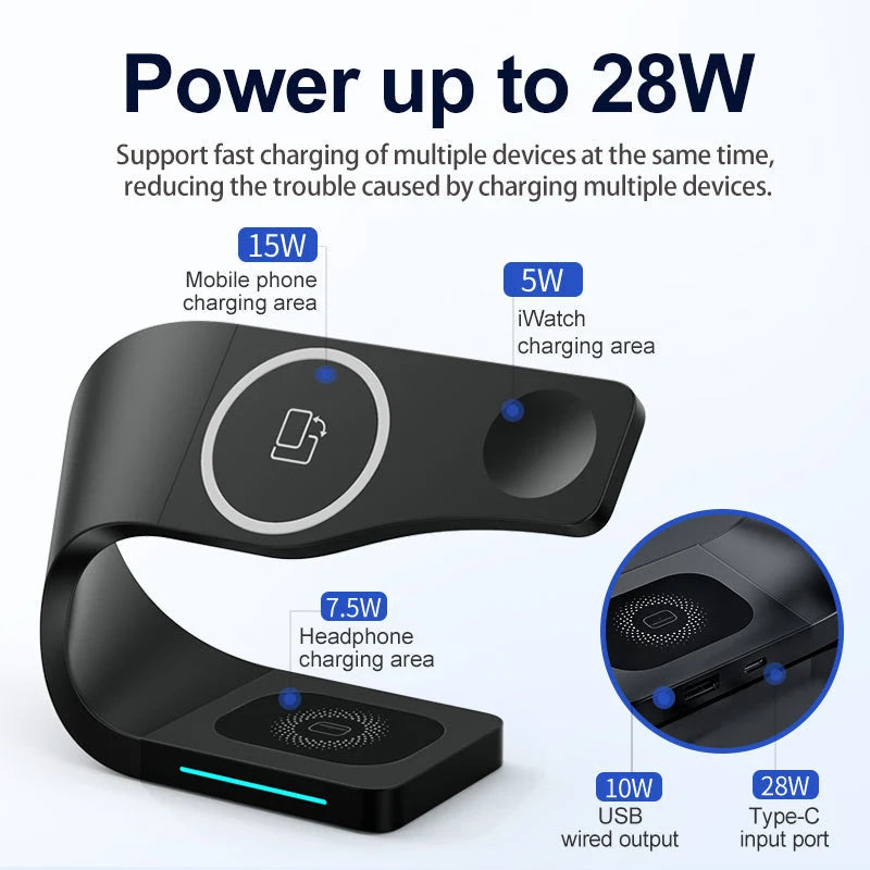 Charging Dock Magnetic Multi-Device Compact