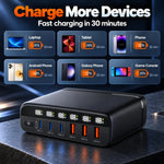 Charging Station Six-Port GaN 140W Power Display