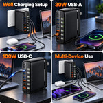 Charging Station Six-Port GaN 140W Power Display