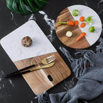 Cheese Board Marble & Wood Handmade Serving Board