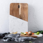 Cheese Board Marble & Wood Handmade Serving Board