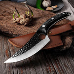 Chef Knife Hand-Forged Stainless Steel Rosewood Handle