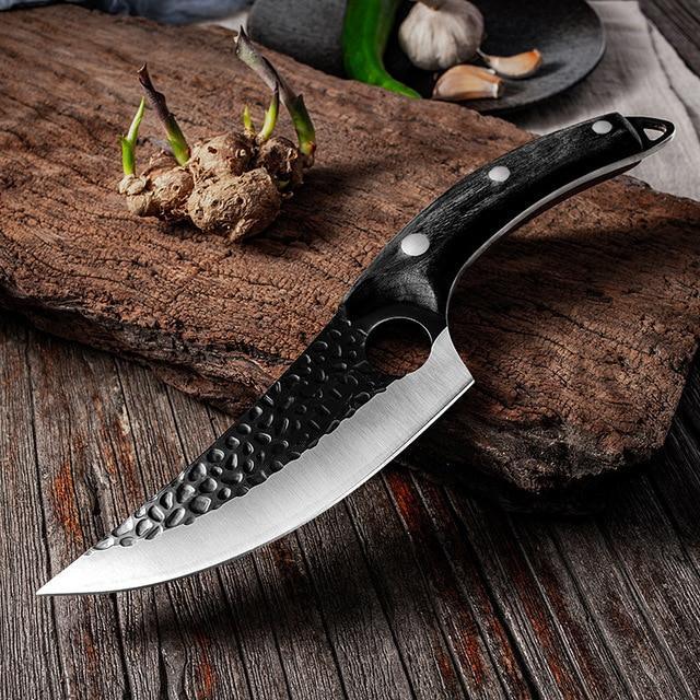 Chef Knife Hand-Forged Stainless Steel Rosewood Handle