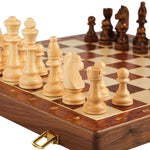 Chess Set Folding Walnut Wood Complete Piece Set