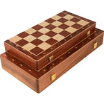 Chess Set Folding Walnut Wood Complete Piece Set