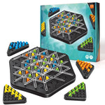 Chess Set Wood Pieces & Rubber Bands Portable