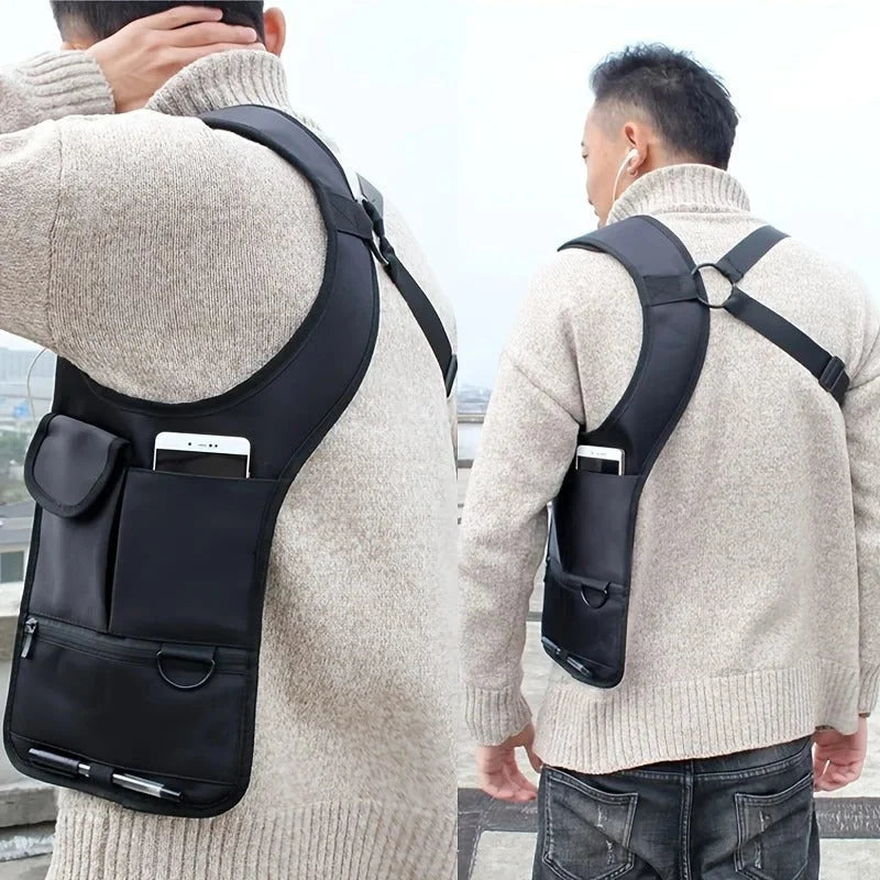 Chest Bag Concealed Anti-Theft Waterproof Nylon & Breathable Mesh