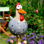 Chicken Garden Decor Hand-Painted Resin Dangling Legs