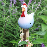 Chicken Garden Decor Hand-Painted Resin Dangling Legs