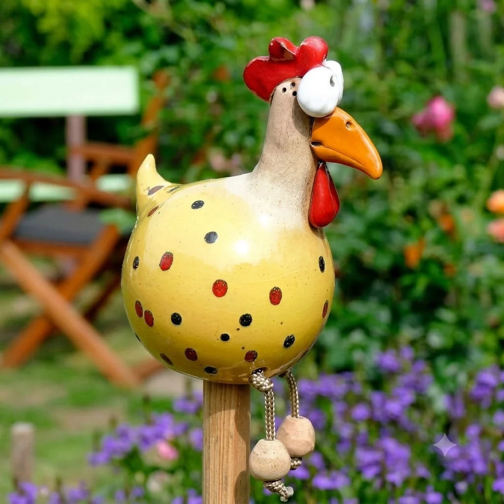 Chicken Garden Decor Hand-Painted Resin Dangling Legs