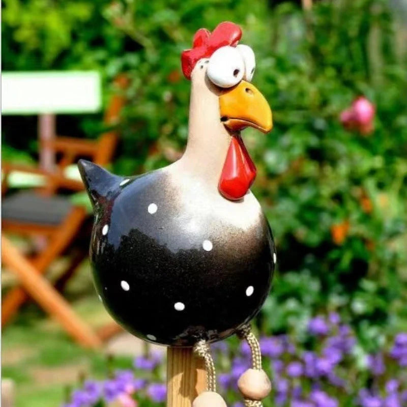 Chicken Garden Decor Hand-Painted Resin Dangling Legs
