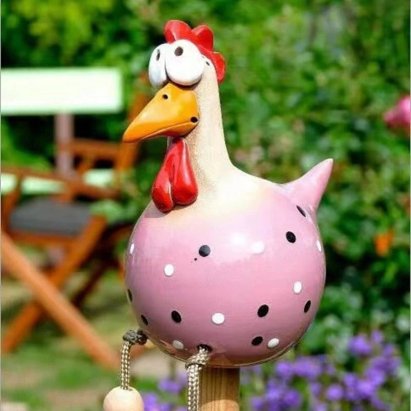 Chicken Garden Decor Hand-Painted Resin Dangling Legs