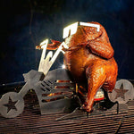 Chicken Roasting Stand Stainless Steel Motorcycle Design For Grill & Oven