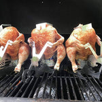 Chicken Roasting Stand Stainless Steel Motorcycle Design For Grill & Oven