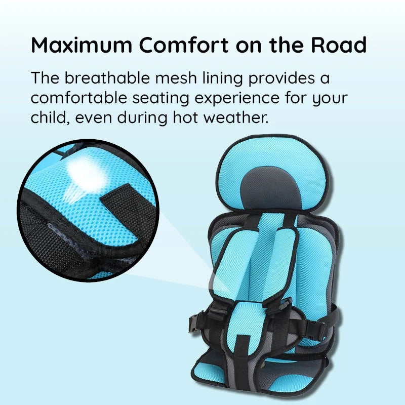 Child Car Booster Cushion Quick-Install Travel-Friendly