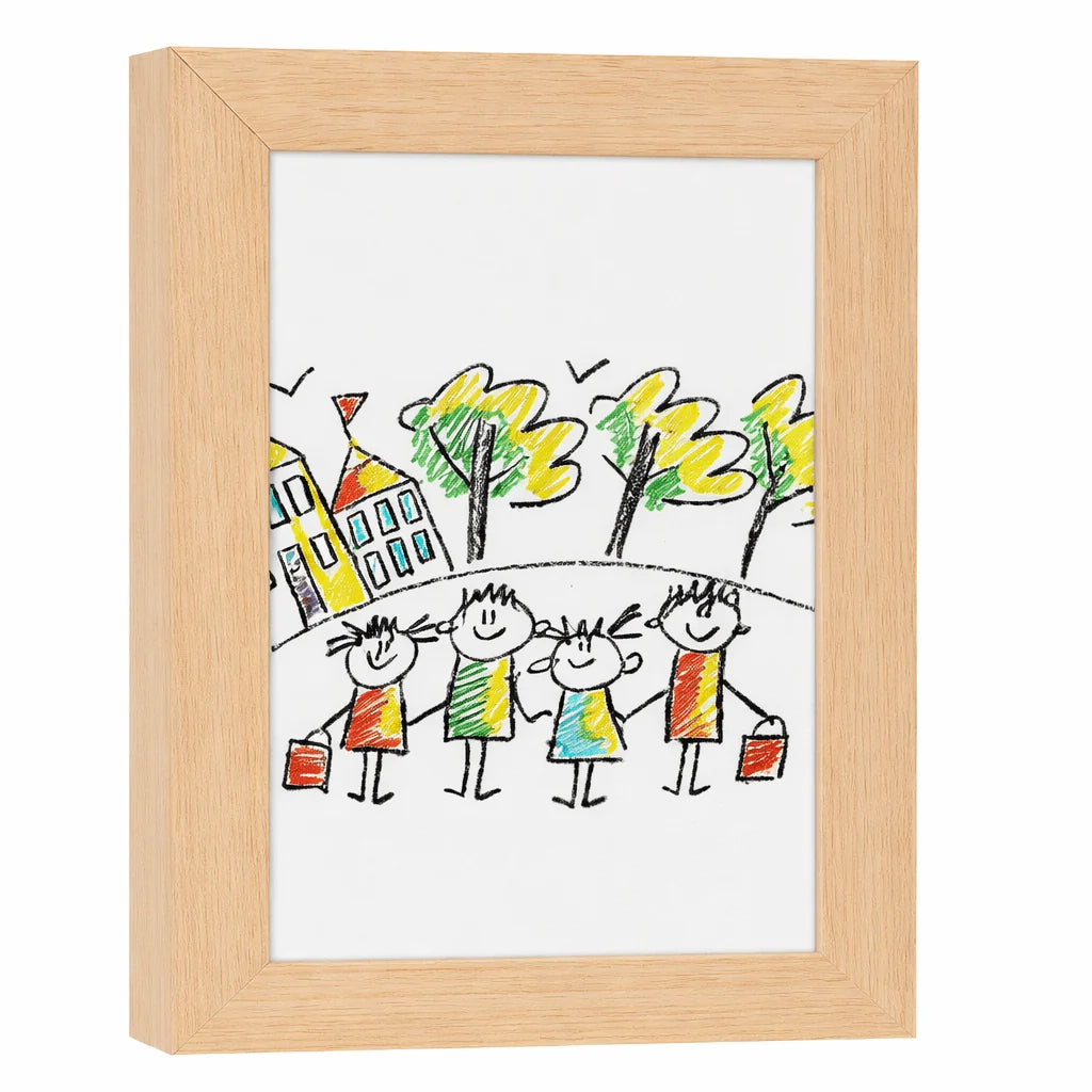 Children's Art Display Frame Front-Opening Integrated Storage