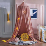 Children’s Bed Canopy Breathable Polyester-Cotton Blend Ceiling Mounting Kit Included