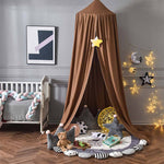 Children’s Bed Canopy Breathable Polyester-Cotton Blend Ceiling Mounting Kit Included