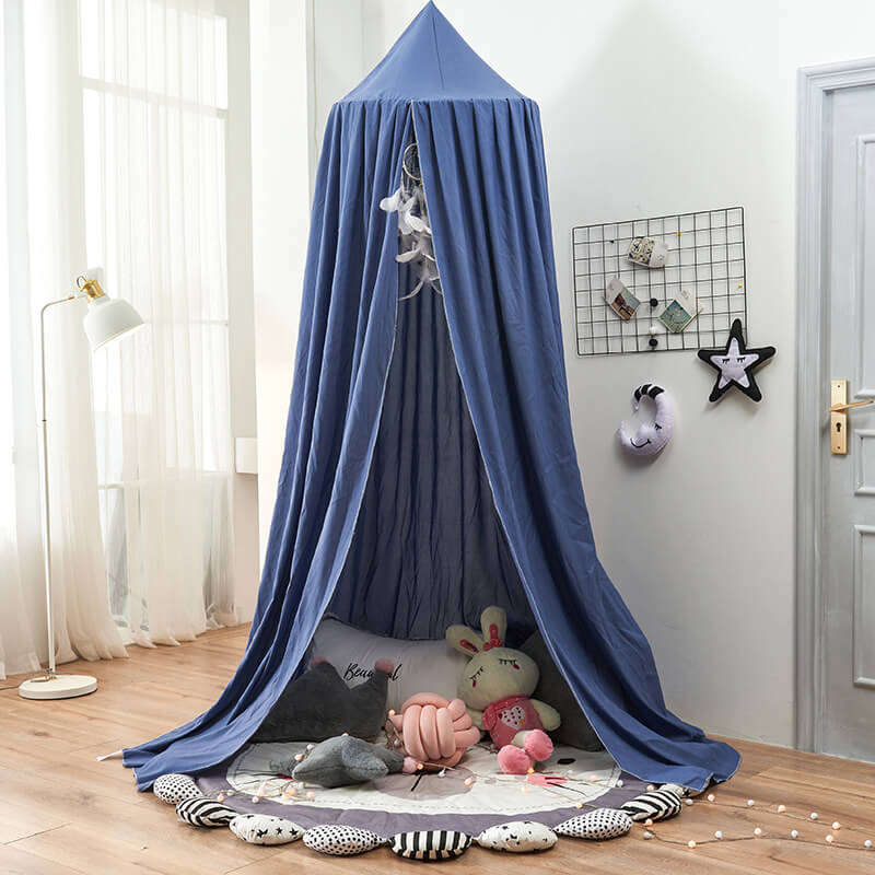 Children’s Bed Canopy Breathable Polyester-Cotton Blend Ceiling Mounting Kit Included