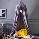 Children’s Bed Canopy Breathable Polyester-Cotton Blend Ceiling Mounting Kit Included
