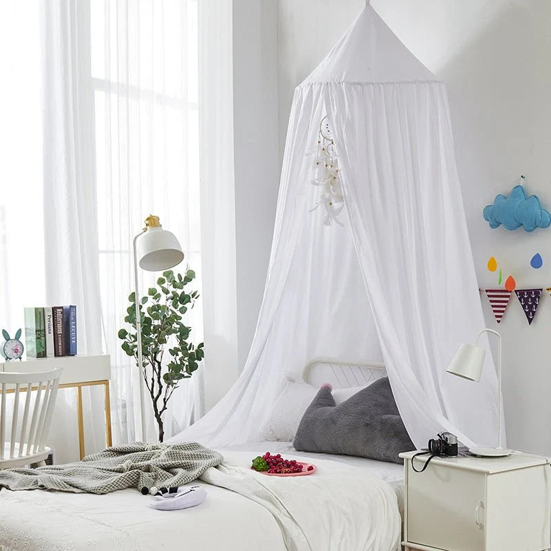 Children’s Bed Canopy Breathable Polyester-Cotton Blend Ceiling Mounting Kit Included