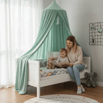 Children’s Bed Canopy Breathable Polyester-Cotton Blend Ceiling Mounting Kit Included