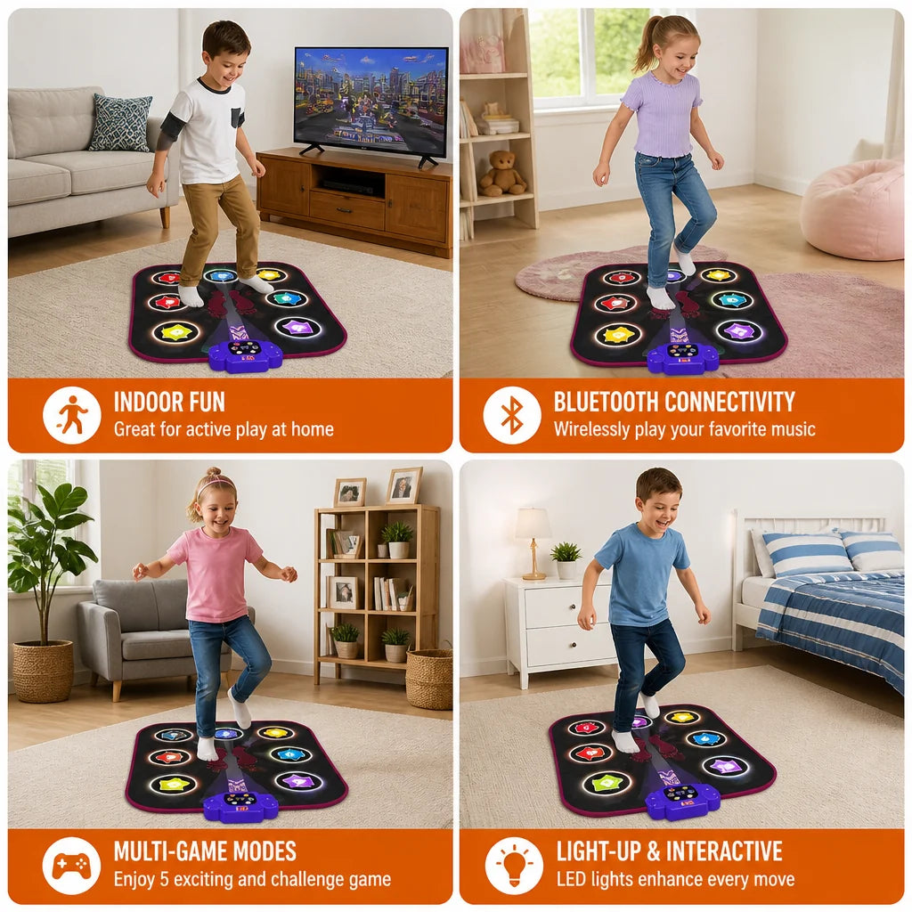 Children's Dance Mat LED Bluetooth Speakers Five Game Modes